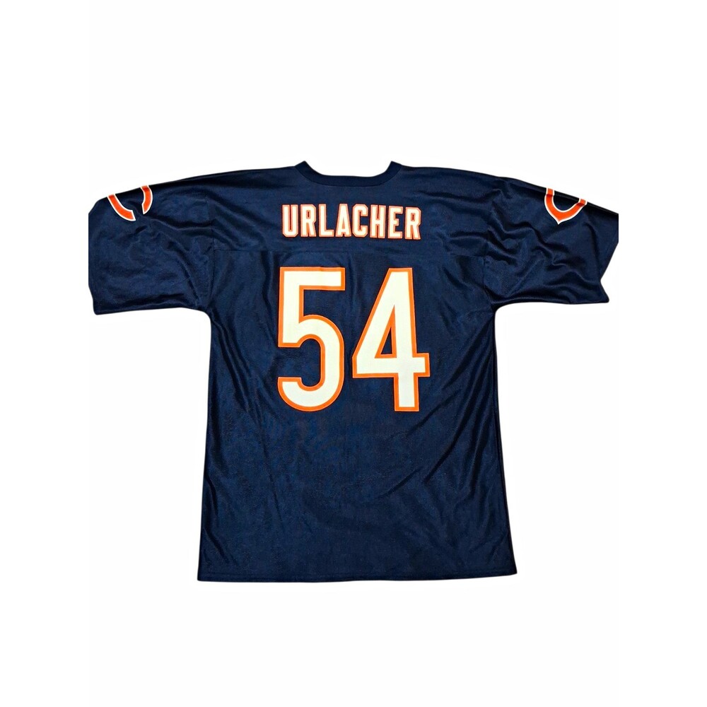 Vintage Brian Urlacher Chicago Bears #54 NFL Players Jersey Navy Mens M/L